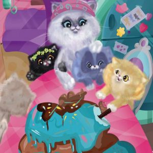 Bentley the cat being nice with friends